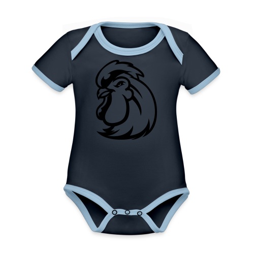 Peckers head t - Organic Contrast SS Baby Bodysuit