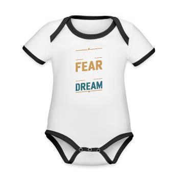 Fearless Dreamer - Organic Contrast SS Baby Bodysuit - white/black - Front