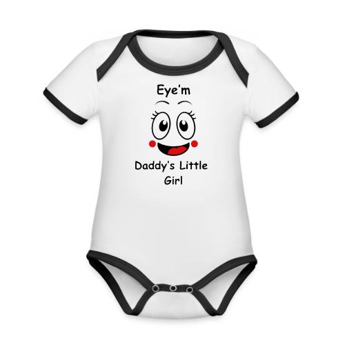 Eye m Daddy s little Girl2 - Organic Contrast SS Baby Bodysuit