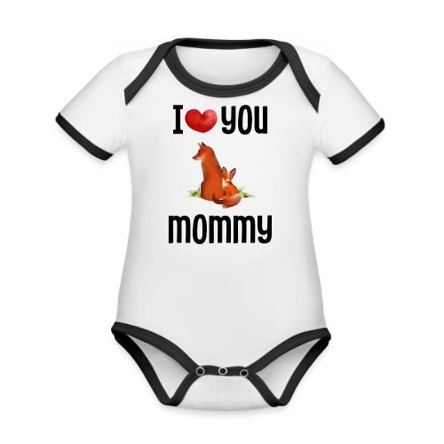 I love my mommy - Organic Contrast SS Baby Bodysuit