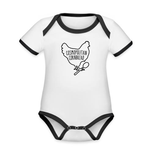Cosmopolitan Cornbread Hen & Spoon Logo - Organic Contrast SS Baby Bodysuit
