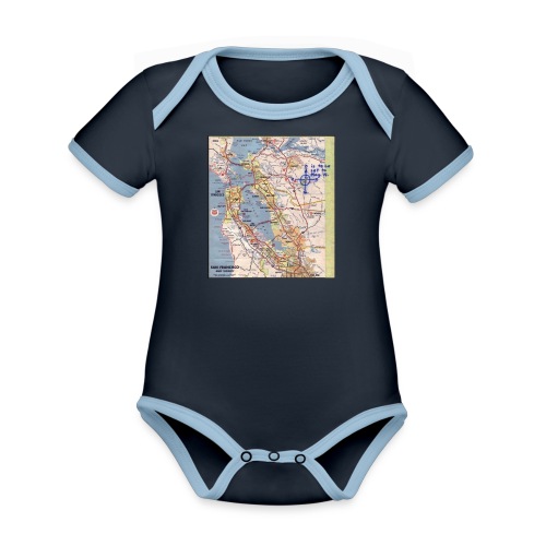 Phillips 66 Zodiac Killer Map June 26 - Organic Contrast SS Baby Bodysuit