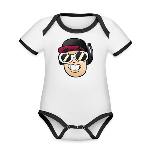 LOGO - Organic Contrast SS Baby Bodysuit