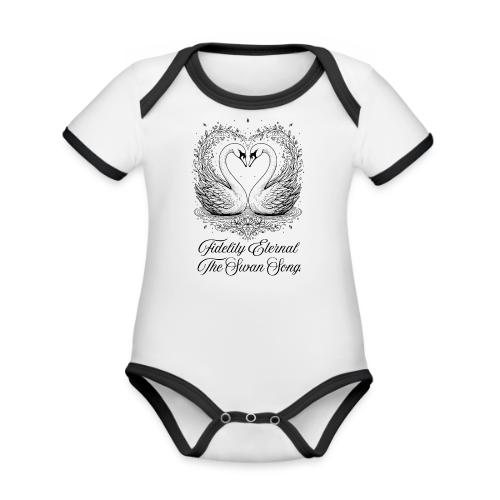 Poetic Swan T-Shirt - Organic Contrast SS Baby Bodysuit