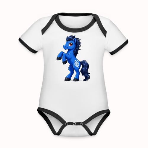My first blucifer - Organic Contrast SS Baby Bodysuit