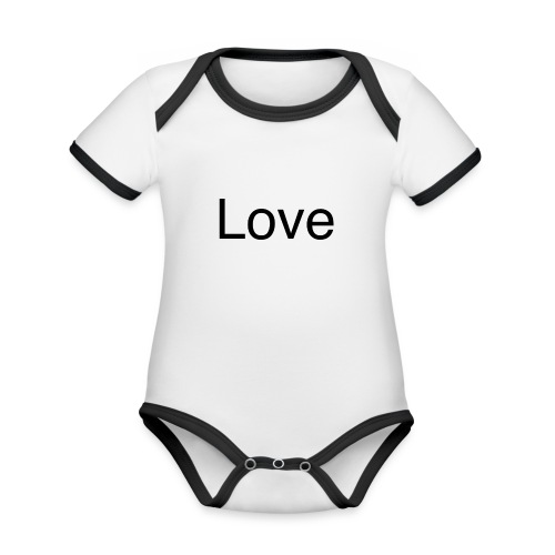 Love - Organic Contrast SS Baby Bodysuit
