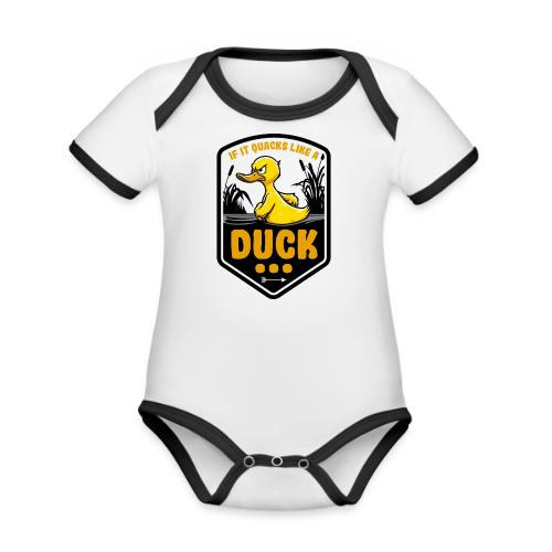 If it Quacks like a Duck - Organic Contrast SS Baby Bodysuit