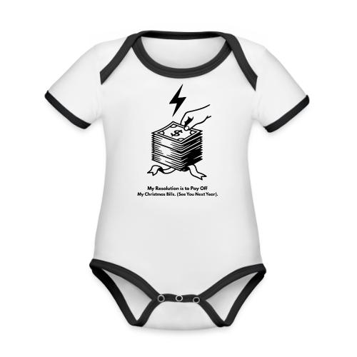 Christmas Bills T-Shirt - Organic Contrast SS Baby Bodysuit