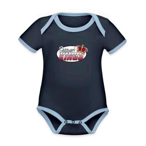 Passportkings white shirt design - Organic Contrast SS Baby Bodysuit