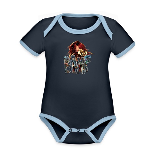 phoenix png - Organic Contrast SS Baby Bodysuit