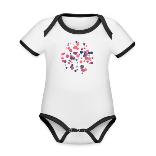 colored spots - Organic Contrast SS Baby Bodysuit