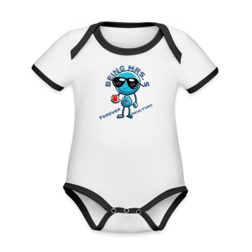 Being Mrs S Forever Newlywed - Organic Contrast SS Baby Bodysuit