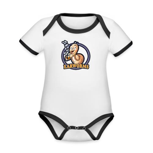 Everly Heights Earworms - Organic Contrast SS Baby Bodysuit