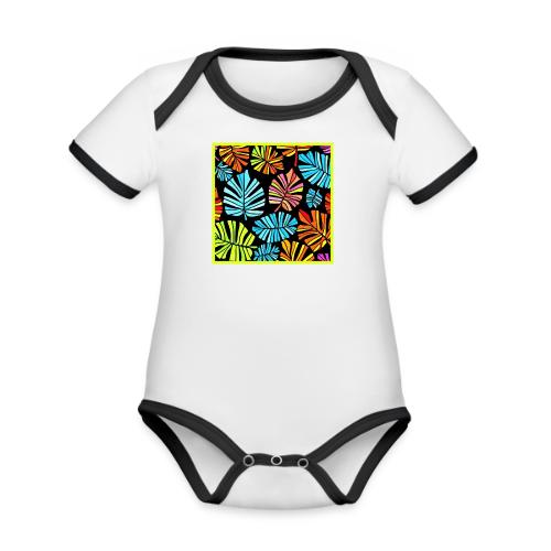 Vibrant Foliage Radiance Neon Elegance - Organic Contrast SS Baby Bodysuit