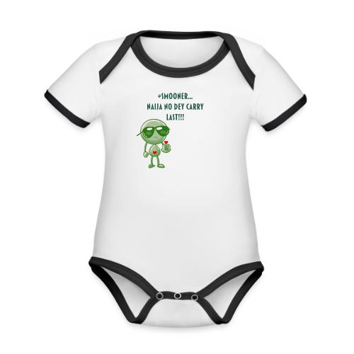 Smoon City | Naija No dey Carry Last Only - Organic Contrast SS Baby Bodysuit