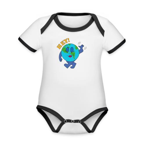 HappyEarth - Organic Contrast SS Baby Bodysuit
