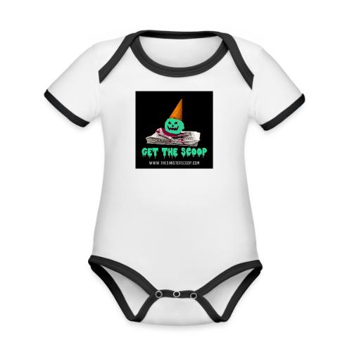 New Green Scoop - Organic Contrast SS Baby Bodysuit