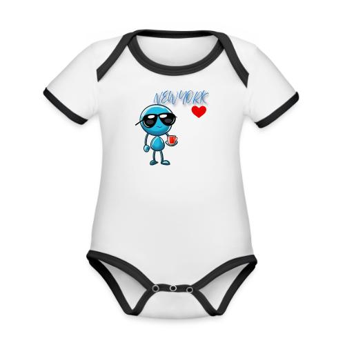 Smoon City_New York - Organic Contrast SS Baby Bodysuit