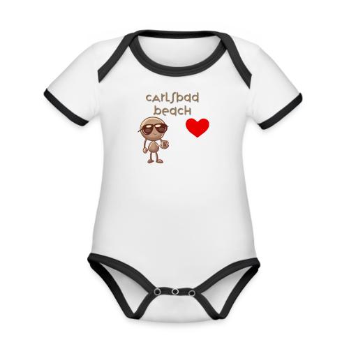 Smoon City_Carlsbad Beach - Organic Contrast SS Baby Bodysuit