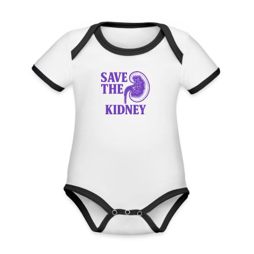 Save the kidney - Organic Contrast SS Baby Bodysuit