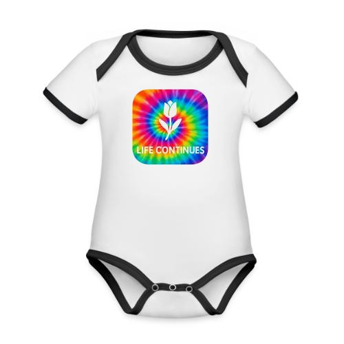 Logo - Organic Contrast SS Baby Bodysuit