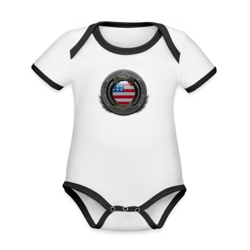 TAW SEAL flags USA - Organic Contrast SS Baby Bodysuit