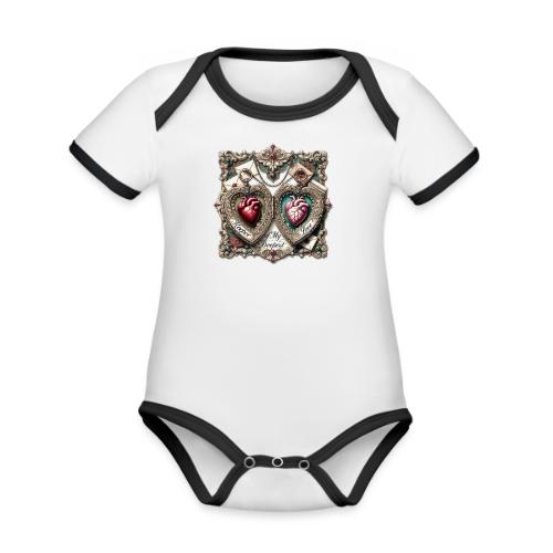 Keeper of My Deepest Love Victorian Locket T-Shirt - Organic Contrast SS Baby Bodysuit