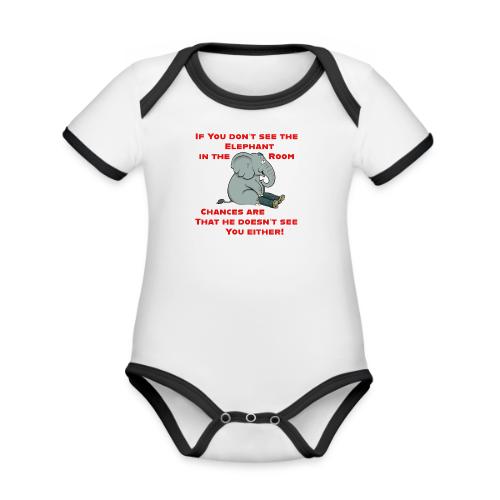 Elephant in the Room Meme - Organic Contrast SS Baby Bodysuit