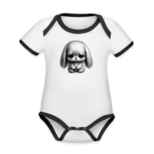 Sad Puppy Meme with Puppy Standing - Organic Contrast SS Baby Bodysuit