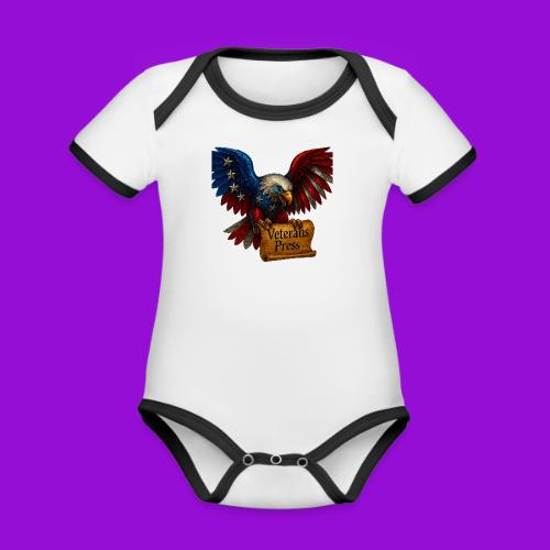 Veterans Press Bald Eagle - Organic Contrast SS Baby Bodysuit