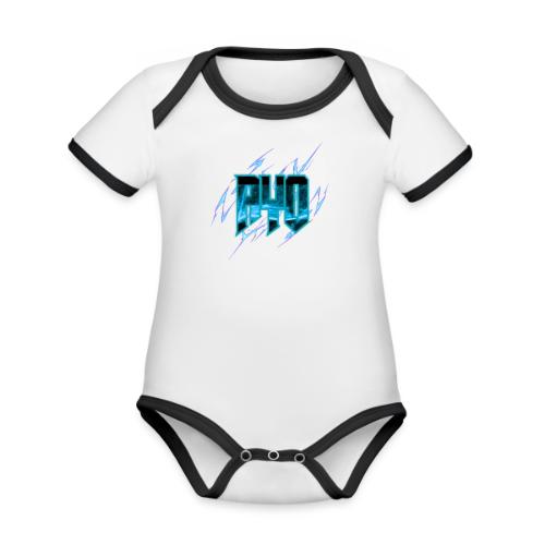 Ayo's Light Blue - Organic Contrast SS Baby Bodysuit