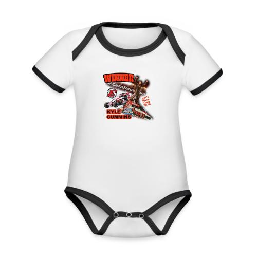 Kyle Cummins #LetsRaceTwo Winner - Organic Contrast SS Baby Bodysuit