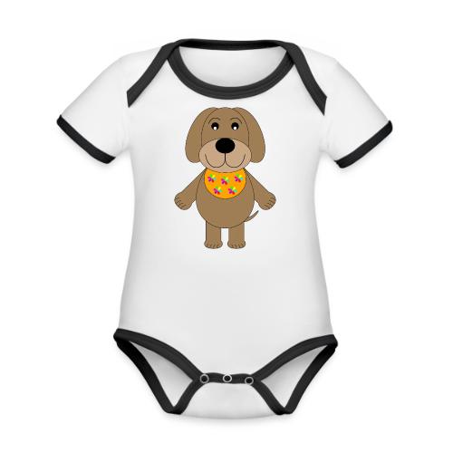 Friendly Baby Pup - Infant Wear and Coffee mugs - Organic Contrast SS Baby Bodysuit