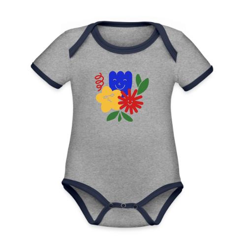 Spring 2 - Organic Contrast SS Baby Bodysuit