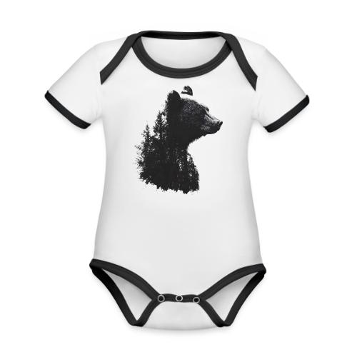 Forest Within the Bear - Organic Contrast SS Baby Bodysuit