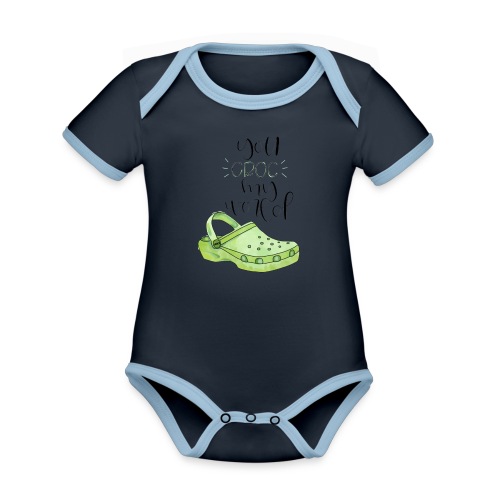 you croc on world - Organic Contrast SS Baby Bodysuit