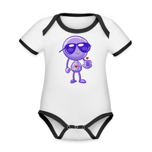 Smoon_I love Mrs S Purple - Organic Contrast SS Baby Bodysuit