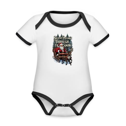 Nostalgic Santa T-Shirt - Organic Contrast SS Baby Bodysuit