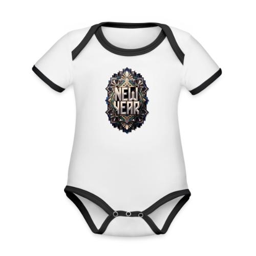 Evergreen New Year T-Shirt - Organic Contrast SS Baby Bodysuit