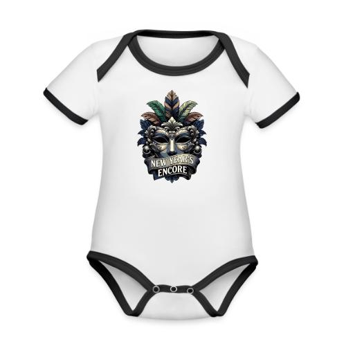Masquerade Mask T-Shirt - Organic Contrast SS Baby Bodysuit