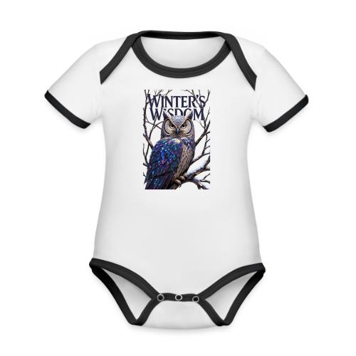 Crystalized Forest Owl T-Shirt - Organic Contrast SS Baby Bodysuit