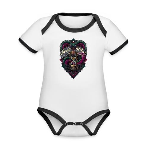 Love Bites (Literally) T-Shirt - Organic Contrast SS Baby Bodysuit