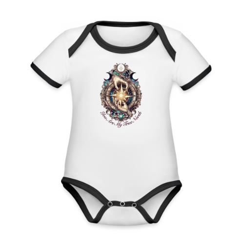 You Are My True North Celestial Compass T-Shirt - Organic Contrast SS Baby Bodysuit