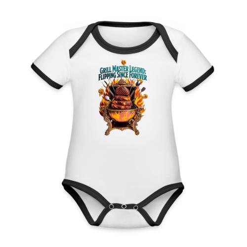Grill Master Legend T Shirt - Organic Contrast SS Baby Bodysuit