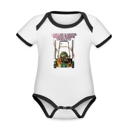 Lawn Care Gladiator T Shirt - Organic Contrast SS Baby Bodysuit