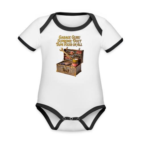 Garage Guru T Shirt - Organic Contrast SS Baby Bodysuit