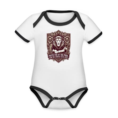 Protector of the Pride T Shirt, Sarcastic Dad Gif - Organic Contrast SS Baby Bodysuit