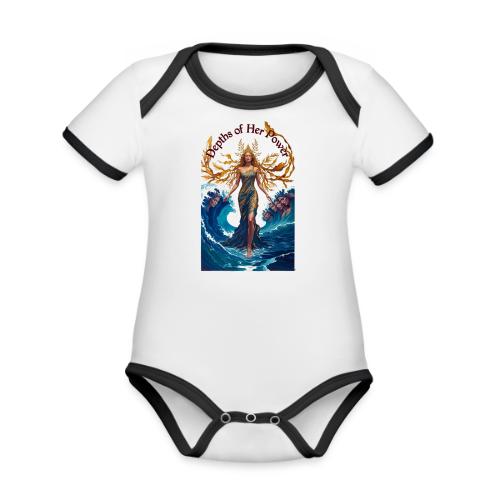 Women’s Day Tidal Sovereign T Shirt, Gift for Wife - Organic Contrast SS Baby Bodysuit
