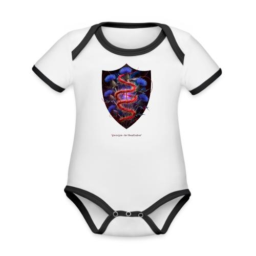 Women’s Day Crimson Thread Matriarch T Shirt, Gift - Organic Contrast SS Baby Bodysuit