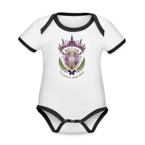 Spring Meadow Crown Tee, Cottagecore Renewal Gift - Organic Contrast SS Baby Bodysuit